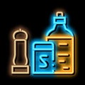 kitchen spices neon glow icon illustration