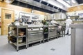 Kitchen staff busy with preparing food in fancy restaurant Royalty Free Stock Photo