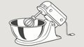 Kitchen Stand Mixer, Baking Equipment Vector Art Royalty Free Stock Photo