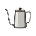 kitchen steel drip kettle cartoon vector illustration