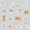 Kitchen stickers set eps10