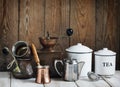 Kitchen still life. Vintage utensils