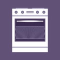 Kitchen stove isolated. Household kitchen appliances