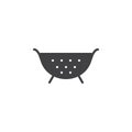 Kitchen strainer icon vector