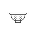 Kitchen strainer outline icon