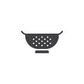 Kitchen strainer vector icon