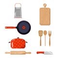 Kitchen stuff. Color vector illustration.