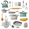 Kitchen Stuff Icons Set Royalty Free Stock Photo