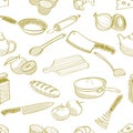 Kitchen stuff seamless pattern