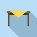 Kitchen table icon flat vector. Interior design Royalty Free Stock Photo