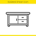 Kitchen table linear icon