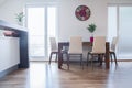 Kitchen table in the modern appartment