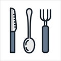 Kitchen Table Wear Icon Color Illustration Design Royalty Free Stock Photo