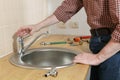 Kitchen tap installation Royalty Free Stock Photo