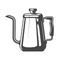 Kitchen tea or coffee pot icon, water kettle, teapot