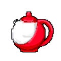 kitchen teapot tea kettle game pixel art vector illustration