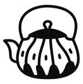 Kitchen teapot utensil, icon