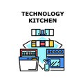 Kitchen Technology Vector Concept Illustration