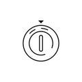 kitchen timer icon. Element of speed icon for mobile concept and web apps. Thin line kitchen timer icon can be used for web and Royalty Free Stock Photo