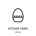 kitchen timer icon vector from cooking collection. Thin line kitchen timer outline icon vector illustration. Linear symbol Royalty Free Stock Photo