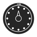 Kitchen timer vector black icon. Vector illustration oven stopwatch on white background. Isolated black illustration Royalty Free Stock Photo