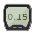 Kitchen timer vector cartoon icon. Vector illustration oven stopwatch on white background. Isolated cartoon illustration Royalty Free Stock Photo