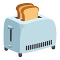 Kitchen toaster icon, cartoon style