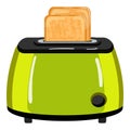 Kitchen toaster icon cartoon vector. Bread machine