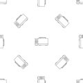 Kitchen toaster pattern seamless vector