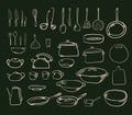 Kitchen tool collection Royalty Free Stock Photo