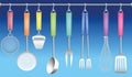 Kitchen Tool Hanger Colors Cutlery