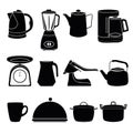 Kitchen tool silhouette collection Royalty Free Stock Photo