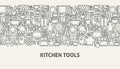 Kitchen Tools Banner Concept Royalty Free Stock Photo