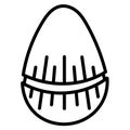 Kitchen tools kitchen egg timer outline simple minimalistic flat design vector illustration isolated on white background Royalty Free Stock Photo