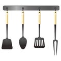 Kitchen tools on a hanger. Isolated vector illustration on white background. Royalty Free Stock Photo