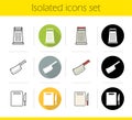 Kitchen tools icons set Royalty Free Stock Photo