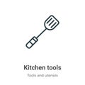 Kitchen tools outline vector icon. Thin line black kitchen tools icon, flat vector simple element illustration from editable tools Royalty Free Stock Photo