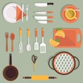 Kitchen tools set Royalty Free Stock Photo