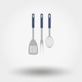 Kitchen tools silhouettes