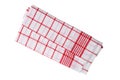Kitchen towel red white isolated as Cut Royalty Free Stock Photo