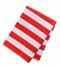 Kitchen towel striped cloth set isolated. Royalty Free Stock Photo