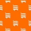 Kitchen trolley pattern vector orange Royalty Free Stock Photo
