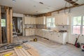 Kitchen under construction in new house Royalty Free Stock Photo