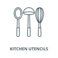 Kitchen utencils vector line icon, linear concept, outline sign, symbol