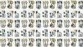 Kitchen Utensil Abstract Pattern: Modern Culinary Illustration, Repeated Design Royalty Free Stock Photo