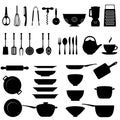 Kitchen utensil icon set Royalty Free Stock Photo