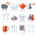 Kitchen utensil icons Royalty Free Stock Photo