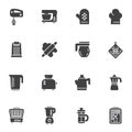 Kitchen utensil vector icons set Royalty Free Stock Photo