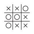 Tic Tac Toe vector illustration on a white background Royalty Free Stock Photo