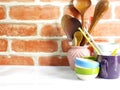 Kitchen utensils close up still life Royalty Free Stock Photo